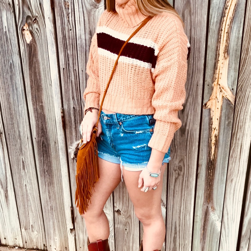 ON SALE! Long Sleeve Turtleneck Stripe Sweater - Picture 8 of 8